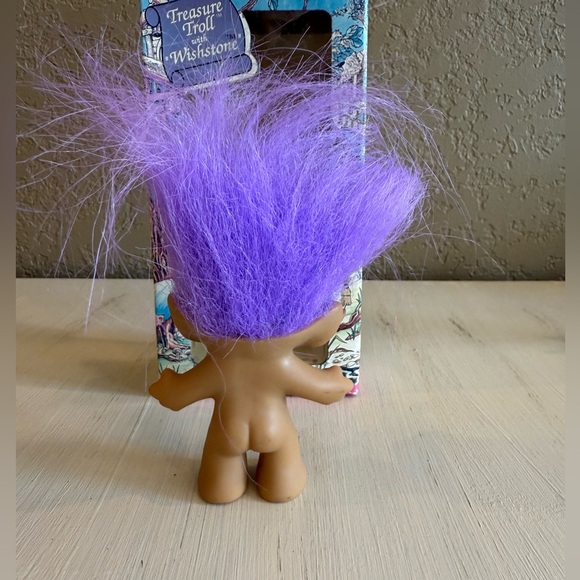 Vintage 1990’s Treasure Trolls. Purple haired troll with blue jewel. - Picture 7 of 9
